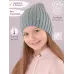 Шапка однослойная демисезонная, ментол, 52-54, Поляярик