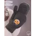 Варежки двухслойные зимние, темно-серый, 5-6 лет, Поляярик