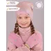 Варежки двухслойные зимние, розовый, 7-8 лет, Поляярик