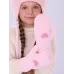 Варежки зимние, светло-розовый, 9-10 лет, Поляярик