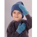 Варежки двухслойные зимние, морская волна, 5-6 лет, Поляярик