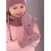 Варежки двухслойные зимние, розовато-серый, 5-6 лет, Поляярик