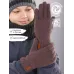 Перчатки однослойные детские, какао, 7-8 лет, Поляярик
