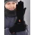 Перчатки однослойные детские, черный, 9-10 лет, Поляярик