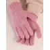 Перчатки для девочки шерстяные, темно-розовый, 3-4 года, Поляярик