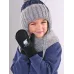 Варежки для мальчика однослойные, черный, 5-6 лет, Поляярик