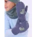 Варежки однослойные для мальчика, серо-голубой, 3-4 года, Поляярик