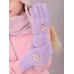 Перчатки детские для девочки, лиловый, 2-3 года, Поляярик