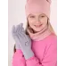 Перчатки детские для девочки, светло-серый, 5-6 лет, Поляярик