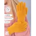Перчатки для девочки, горчичный, 7-8 лет, Поляярик