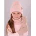 Перчатки для девочки, пудровый, 3-4 года, Поляярик