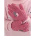Перчатки шерстяные для девочки, темно-розовый, 3-4 года, Поляярик