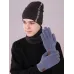 Перчатки однослойные демисезонные, серо-голубой, 11-13 лет, Поляярик