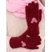 Перчатки для девочки, бордовый, 3-4 года, Поляярик