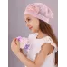 Берет летний вязаный, розовый, 46-48, Поляярик