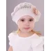 Берет летний вязаный, бледно-розовый, 50-52, Поляярик