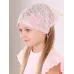 Косынка хлопковая на резинке, пастельно-розовый, 48-50, Поляярик