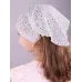 Косынка хлопковая на резинке, белый, 50-52, Поляярик