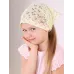Косынка хлопковая на резинке, светло-желтый, 50-52, Поляярик