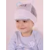 Кепочка хлопковая с сеточкой, молочный, голубой, 46-48, Поляярик