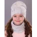 Шапка осенняя для девочки, серый, серый меланж, 48-50, Поляярик
