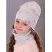 Шапка осенняя для девочки, серый, серый меланж, 48-50, Поляярик