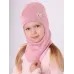 Шапка шлем демисезонный для девочки, темно-розовый, 46-48, Поляярик