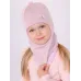 Шапка шлем демисезонный для девочки, бледно-лиловый, 48-50, Поляярик