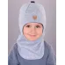 Шапка шлем демисезонный, голубой, 48-50, Поляярик