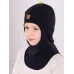 Шапка шлем для мальчика демисезонный, темно-синий, зеленый, 48-50, Поляярик