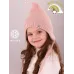 Шапка осенняя для девочки, пудровый, 48-50, Поляярик
