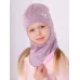 Шапка шлем демисезонный для девочки, сиреневый, 46-48, Поляярик