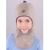 Шапка шлем демисезонный, бежевый, 48-50, Поляярик