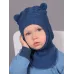Шапка шлем демисезонный для мальчика, синий, 46-48, Поляярик