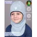 Шапка шлем демисезонный, голубой, 48-50, Поляярик