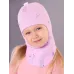 Шапка шлем для девочки демисезонная, лавандовый, 52-54, Поляярик