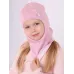 Шапка шлем демисезонный для девочки, розовый, 46-48, Поляярик