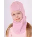Шапка шлем демисезонный для девочки, розовый, 46-48, Поляярик