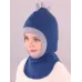 Шапка шлем демисезонный, серо-голубой, 48-50, Поляярик