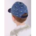 Бейсболка детская, джинсовый меланж, синий, 48-50, Поляярик