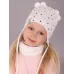 Шапка осенняя для девочки, молочный, 48-50, Поляярик