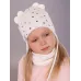 Шапка осенняя для девочки, молочный, 48-50, Поляярик