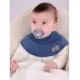 Манишка детская однослойная, синий, 0-6 мес, Поляярик