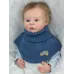 Манишка детская однослойная, синий, 0-6 мес, Поляярик