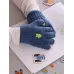 Перчатки детские для мальчика, серо-синий, 5-6 лет, Поляярик