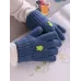 Перчатки детские для мальчика, серо-синий, 5-6 лет, Поляярик
