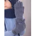 Перчатки детские для мальчика, серо-синий, 7-8 лет, Поляярик