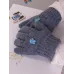 Перчатки детские для мальчика, серо-голубой, 5-6 лет, Поляярик