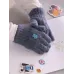 Перчатки детские для мальчика, серо-голубой, 5-6 лет, Поляярик