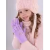 Перчатки детские для девочки, лиловый, 3-4 года, Поляярик